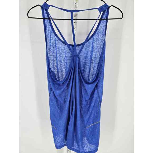 C9 by Champion Womens Sz L Loose Fit Athletic Tank Top Blue Strappy Burnout - Picture 3 of 4